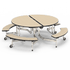 Mobile Oval Dining Table